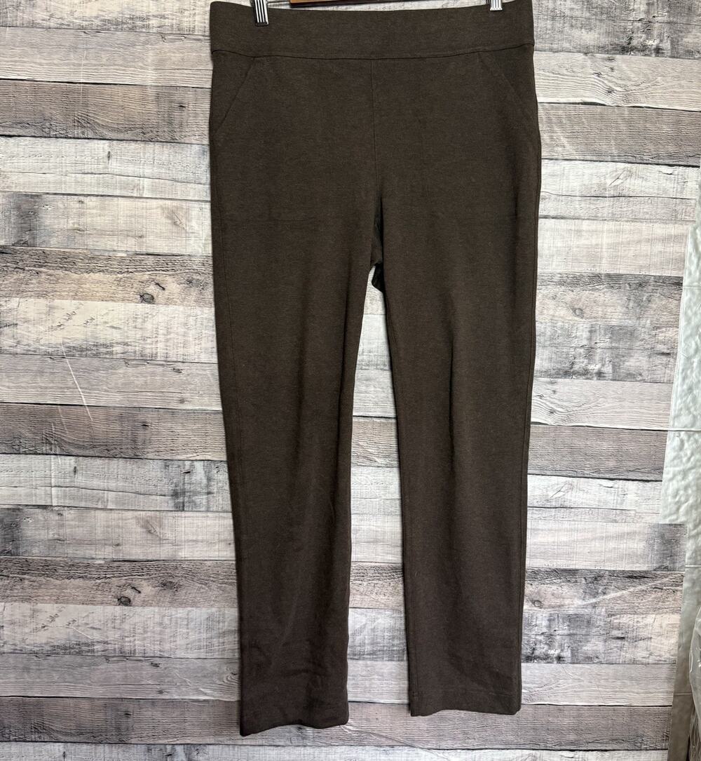 Duluth Trading Co. Women's Brown NoGA Naturale Cotton Slim Leg Pants Size M